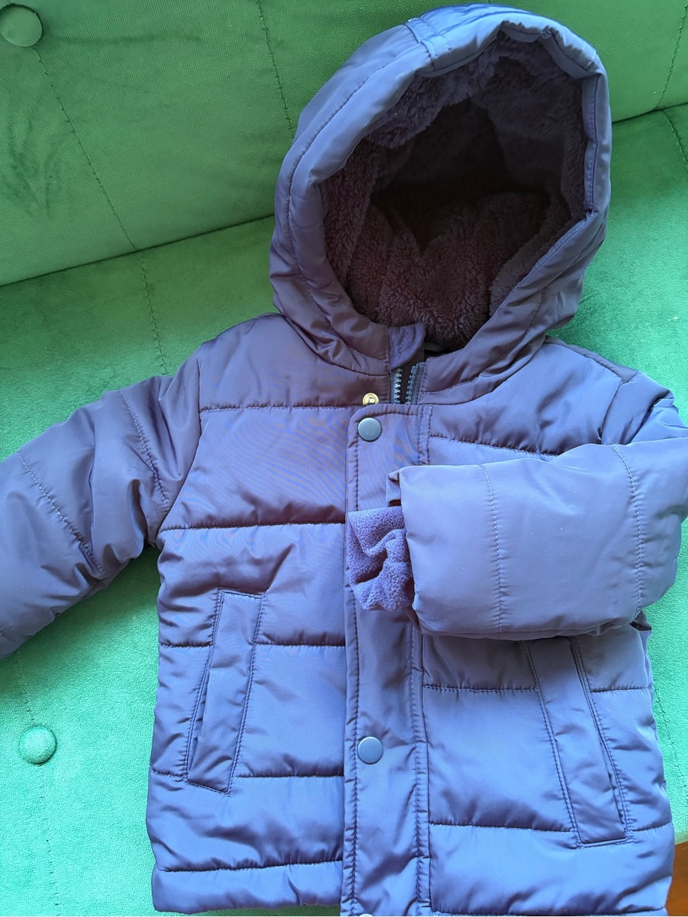 Cat & Jack Dark Blue Puffer Fleece Jacket
